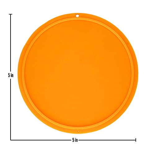 Motorcycle Kickstand Pad. Universal Fit. (Large) (Orange) - color: Orange