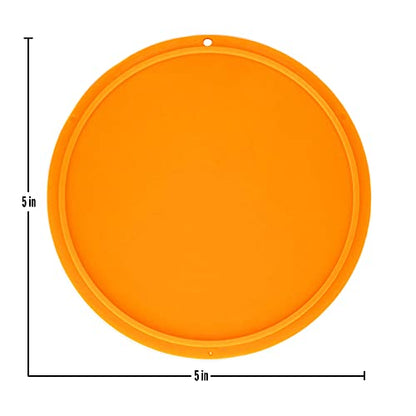 Motorcycle Kickstand Pad. Universal Fit. (Large) (Orange) - color: Orange