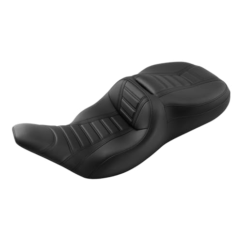 Rider Cushion, SLMOTO Motorcycle Seat Driver Passenger Seat for Harley Davidson Touring Electra Glide Road King Road Glide Street Glide1997-2007 Black - style: Black