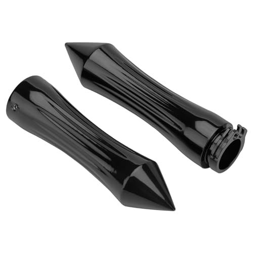 Motorcycle Hand Grips 1 Inch 25MM Handlebar Grip Throttle Non-Slip Universal Compatible with Harley Davidson Dyna Sportster 883 Road King Electra Glide Street Glide - color: Black-B