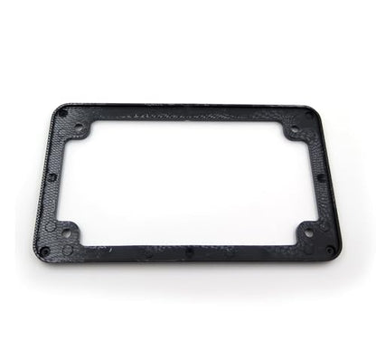 Billet Aluminum Motorcycle License Plate Frame 7x4 Inch Black Finish Fits Universal Custom Chopper Springer Mini Bike and Metric Cruisers - color: Carbon Fiber, size: Classic