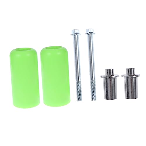 Mobestech Motorcycle Slider Pegs 2pcs Anti-fall Glue Stick Kit Crash Stick for Motorbike Motorcycle Falling Protection Durable Aluminum - color: Green, size: 9.70X4.80X2.00CM