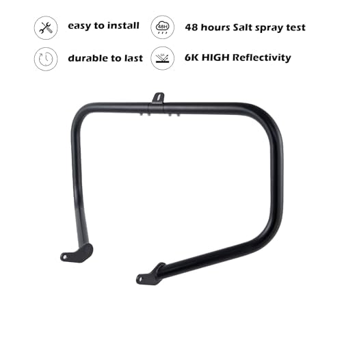 Kinglemc Crash Bar Engine Guard Highway Freeway Bar for Harley Davidson Breakout Blackline Rocker Softail Standard Custom Springer Deuce Night Train 2000-2017 (Black-Arc Style) - color: Black-Arc Style
