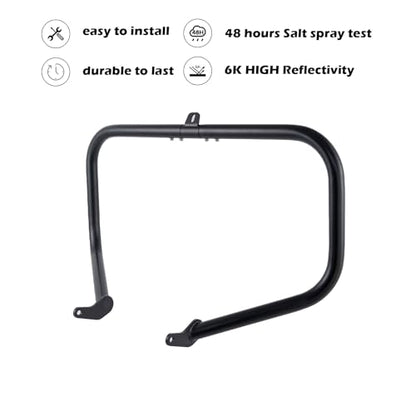 Kinglemc Crash Bar Engine Guard Highway Freeway Bar for Harley Davidson Breakout Blackline Rocker Softail Standard Custom Springer Deuce Night Train 2000-2017 (Black-Arc Style) - color: Black-Arc Style