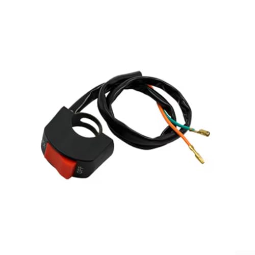 22MM Motorcycle Handlebar LED Switch Featuring Engine Kill and Dual Flash Button for Improved Nighttime Riding Safety (red) - color: red