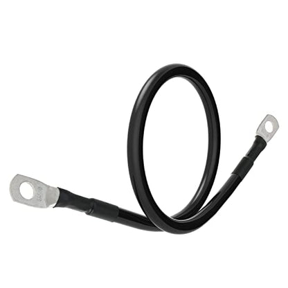 6 AWG Battery Cables 6 Gauge Battery Power Inverter Cable with 5/16 Inch Tinned Copper Lugs Both Ends for Solar Marine Boat RV Car Motorcycle 2 pcs (1FT) - size: 1FT