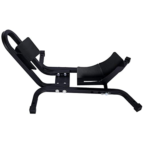 Motorcycle Front Wheel Chock Stand, 1200 lbs Heavy Duty Steel Tire Holder for 17"-21" Wheels, Black Motorbike Front Stand for Garage Maintenance Transport and Trailer Mount Use