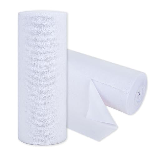 CARTMAN 30 Pack Microfiber Cleaning Cloth, Reusable Tear Away Towels Roll, 12"x12", Multi-Purpose Microfiber Towels Cleaning, Lint Free, Absorbent Cleaning Rags for Kitchen, Car, Glass White - color: 30pk White
