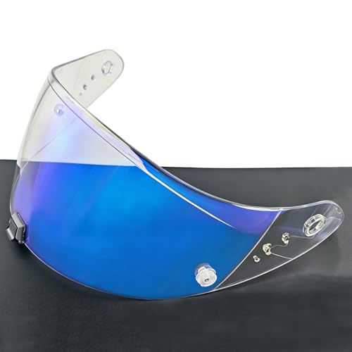 T520 Motorcycle Helmet Visor Replacement Compatible with Scorpion EXO T520/R1 Air/ST1400 UV Protection Anti-Scratch (Clear Blue-For Day &Night) - color: Clear Blue-for Day &Night