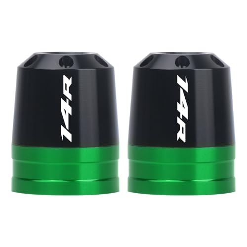 Motorcycle Bar End Sliders For Ninja ZX-14R 2006-2025 Handlebar End Crash Protectors CNC Aluminum Handlebar Weights ninja zx-14r Accessories (Green) - color: Green