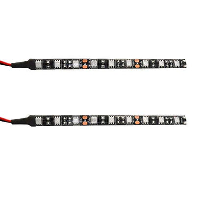 2PCS 18 LED Strip Universal Motorcycle Bike Amber LED Turn Signal Indicator Blinker Light 12v