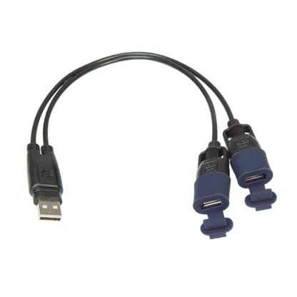 Optimate USB Cable O-110, USB Y-Splitter, with Weatherproof Connection System