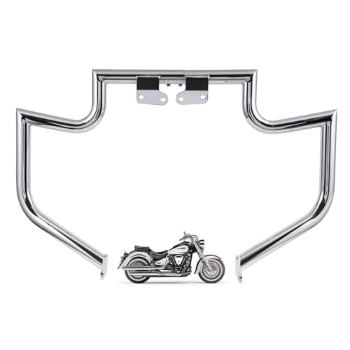 1.5" Fat Crash Bar Engine Guard Highway Freeway Bar for Yamaha XV 1600 XV 1700 XV1600 XV1700 RoadStar Wild Star Midnight Silverado Warrior (Chrome)