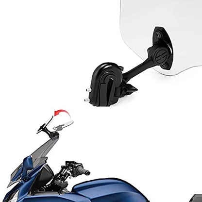 Universal Motorcycle Windshield Extension Adjustable Windscreen Spoiler Clamps for Kawasaki Yamaha Harley Suzuki Buell Ducati Aprilia(280mm Transparent) - color: 280mm transparent