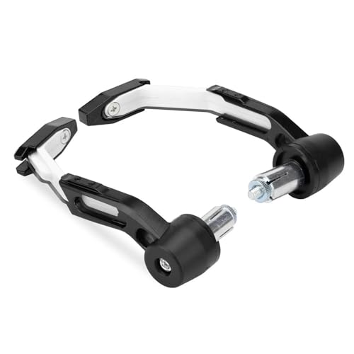 Brake Guard Adjustable Motorcycle Bar Guards 7/8 Inch 22mm Pole End Handlebar Brake Clutch Tie Rod Protector Aluminum Handguard - color: Silver