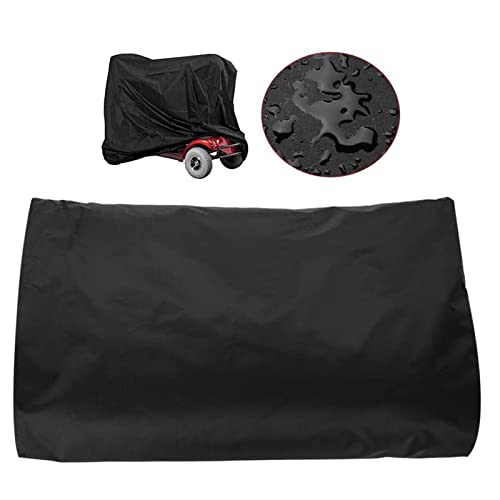 Scooter Covers Moped Cover Motorcycle Prevent Rain Sun for Any Season and Weather with Holes Black 55.1"x25.9"x35.8"