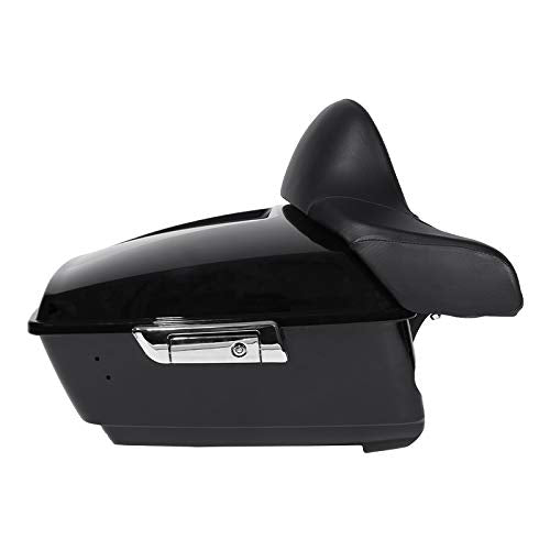 SLMOTO 13.7" King Tour Trunk Backrest, 13.7" Chopped Backrest Mounting Rack Round Fit For Harley Road King Road Glide Street Glide FLHXSE and CVO Limited FLHTKSE 2014-2025 - color: AStyle #09