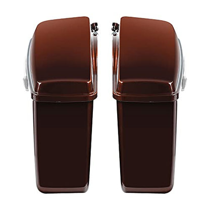 HR3 Auburn Sunglo & Black Hole With Rich Bourbon Hard Saddlebags Compatible with 2019 CVO Limited FLHTKSE (Replace for OEM) Fit for 2014-2023 Harley Touring Models - color: Auburn Sunglo & Black Hole With Rich Bourbon