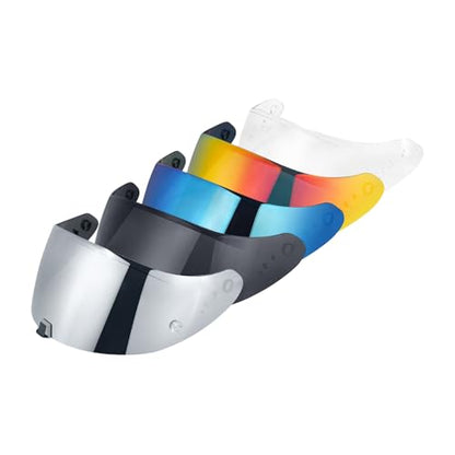 T520 Visor Full Face Helmet Shield Compatible with T520/ ST1400/ R1 Air Motorcycle Replacement Accessories (Chrome Silver) - color: Chrome Silver
