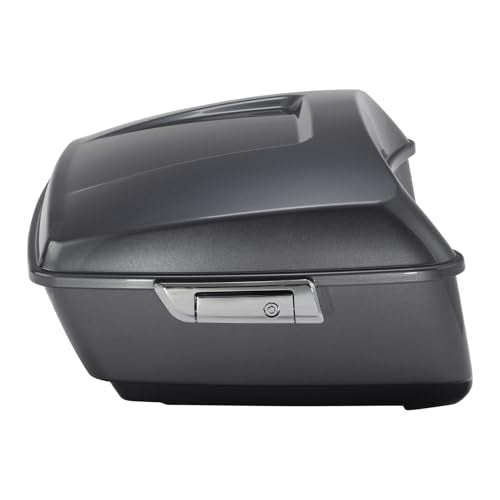 TCMT King Motorcycle Trunk Fit for Harley Touring 2014-2025 CVO Road King Road Glide Street Glide Electra Glide Ultra Limited Pack Gauntlet Gray Metallic - color: Gauntlet Gray Metallic(No Speaker Holes)