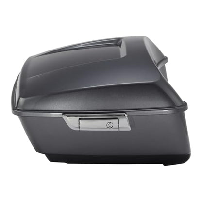 TCMT King Motorcycle Trunk Fit for Harley Touring 2014-2025 CVO Road King Road Glide Street Glide Electra Glide Ultra Limited Pack Gauntlet Gray Metallic - color: Gauntlet Gray Metallic(No Speaker Holes)