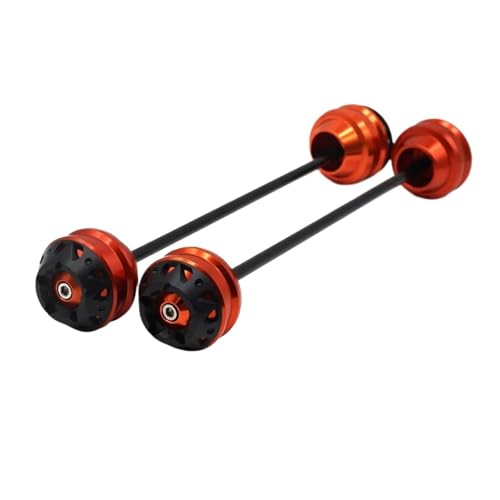 Compatible with Z900 Z900RS Z900SE Z650 NA400 N650 Motorcycle Front Rear Axle Fork Wheel Crash Sliders Protector Pad(Orange) - color: Orange