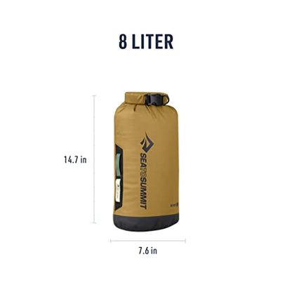 Sea to Summit Big River Dry Bag, Heavy-Duty Dry Storage, 8 Liter, Gold Brown - color: Gold Brown, style: 8 Liter
