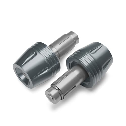 Motorcycle Bar Ends Plug, CNC Aluminum 16-22mm Handlebar Bar End Plugs Fit For Kawasaki Yamaha Honda Suzuki Aprilia Ducati And Motorcycles With Handlebar Inner Diameter Of 16-22mm (Titanium) - color: Titanium