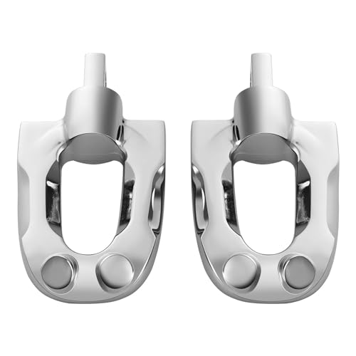 TCMT Chrome Foot Pegs Footrests Male Mount Fit For Harley Touring Road King Street Glide Electra Glide Softail FL Fat Boy Sportster XL 883 Dyna Low Rider Super Glide - color: Chrome, size: Stype J