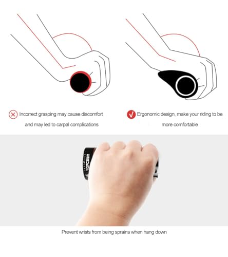 TOPCABIN Bike Grips 2PCS 90mm Length Bike Handlebar Grips Short Mini Bicycle Handlebar Grips Two-Color Rubber Ergonomic Design - color: Hand-Sewn ATF Leather(Brown 90mm)