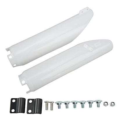 Cr250R White Fork Guards,Motocross Front Fork Guard Covers,2pcs Motorcycle Fork Guard Shock Absorber Protector Replacement for CR125R CR250R CRF450R