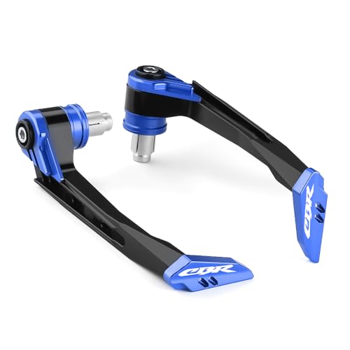 Motorcycle Brake Clutch Lever Guards Bar End Handguard Compatible with H.onda CBR 500R CBR600RR/CBR1000RR | Handlebar Protector CBR125/250R/300R Accessories (Blue) - color: Blue