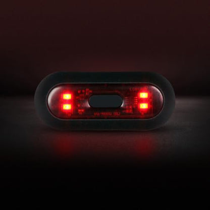 Riloer LED Helmet Light, Motorcycle Bike Rear Red Safety Helmet Light, Warning Tail Light for Night Riding with Rechargeable Battery & USB
