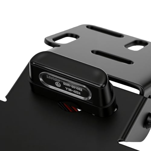 Aramox Motorcycle License Plate Holder with Integrated Tail Light Turn Signal Brackets and Reflector for Universal Fit Motorcycles Adjustable Angle Visibility