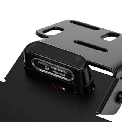 Aramox Motorcycle License Plate Holder with Integrated Tail Light Turn Signal Brackets and Reflector for Universal Fit Motorcycles Adjustable Angle Visibility