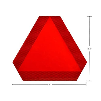 Kichwit Slow Moving Vehicle Triangle Reflective Sticker, 9.6 x 8.3 Inches, Safety Sign for Golf Cart Farm Tractors, 2 Pack - style: Reflective Sticker (2 Pack)