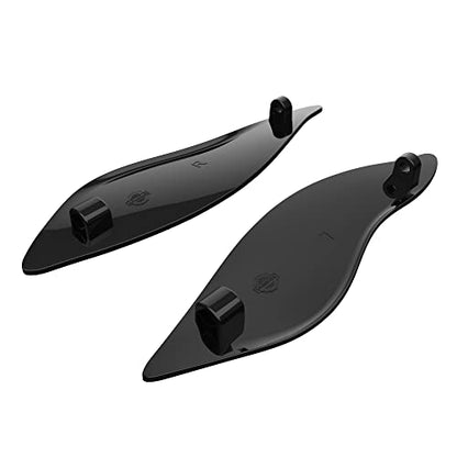 Advanblack Arctic Black Side Wings Air Deflectors, Fairing Side Wing Windshield, Fairing Side Shield, Adjustable Wind Deflectors, Compatible for Harley Touring Street Electra Glide 2014-2023 - color: Arctic Black