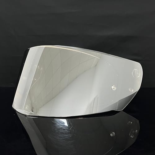 Assault Helmet Visor,Motorcycle Helmet Shield Replacement UV Protection Windshield Compatible With Assault,Stream,Rapid,Storm,FF320,FF328,FF353,FF800(Revo Clear Silver) - color: Revo Clear Silver