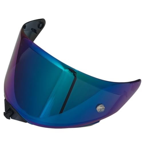 TT Revo Visor,Motorcycle Helmet Visor Face Shield Replacement Helmet Accessories Compatible with KYT TT-Revo (Rainbow) - color: Rainbow