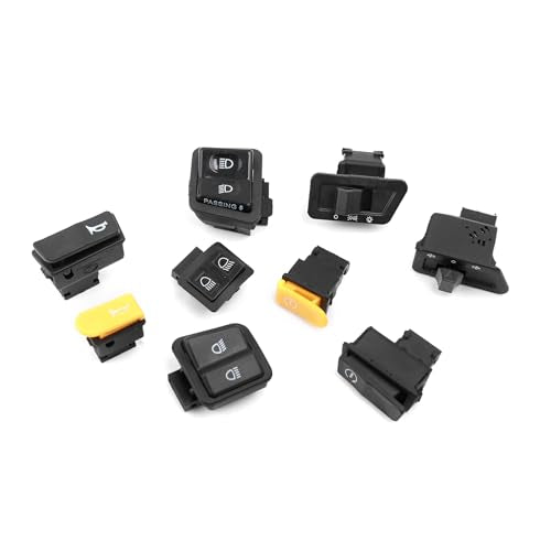 Mokuo Motorcycle Handle Switch Button in PP Material Compatible with Chinese GY6 4-Stroke Scooter Mopeds Jonway Taotao Roketa Parts