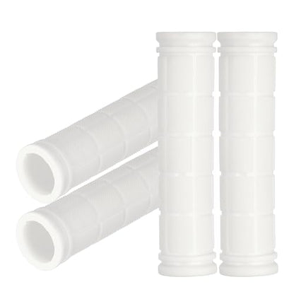 2 Pair Soft Rubber Handlebar Grips, Bicycle Handlebar Grips Bike Handle Bar Wrap Non-Slip 4.5 Inch - Fitting for Mountain Bikes/Road Bicycles/Scooter - color: White