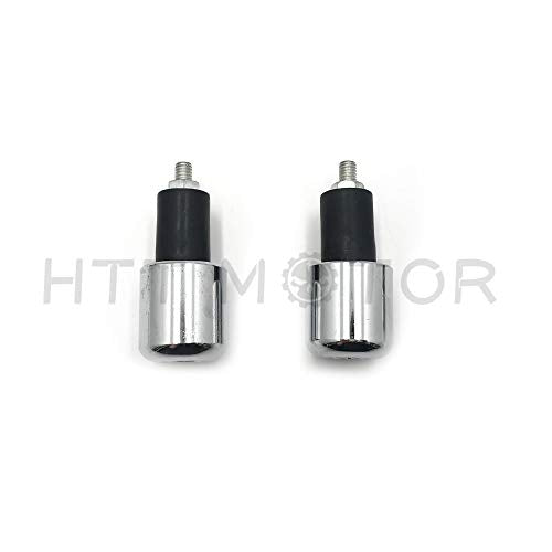 MT220-029- Compatible with Chrome Heavy Weighted Bar Ends 6mm Anti Vibration 22mm Handlebar Slugs