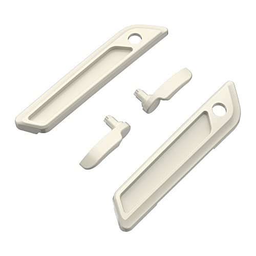 Advanblack Saddlebag Latches Covers, Lid Lifters Levers Fit for 2014+ Harley Touring Hard Saddlebags - Birch White - color: Birch White