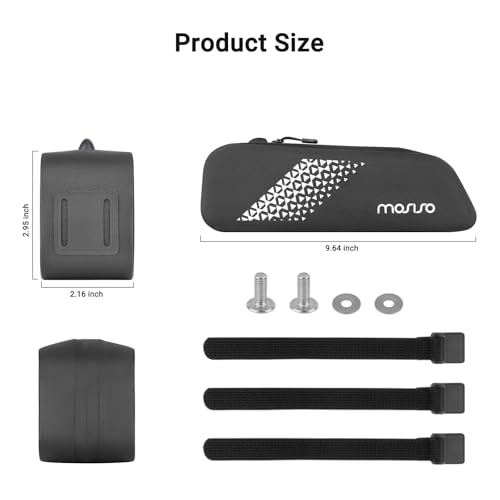 MOSISO Bike Frame Bag Top Tube Bike Bag, Waterproof Bicycle Front Frame Bags with Detachable Shoulder Strap, Cycling Accessories Tools Pouch Storage for Road Mountain Cycling, Black