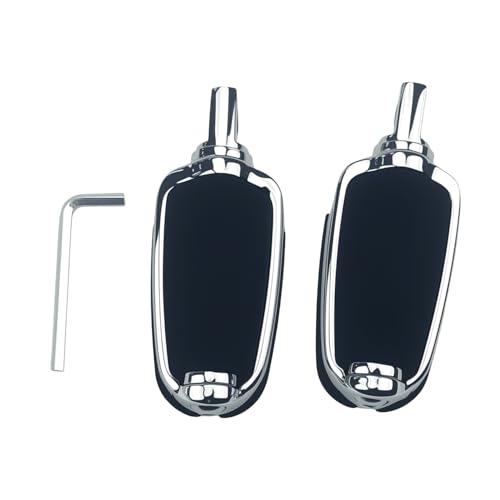 Motorcycle Highway Pegs Passenger Slipstream Footpegs Male Mount Foot Rest Pedal Fit Harley Touring Street Glide Road King Road Electra Glide Sportster Dyna Softail - style: Style-F-Chrome