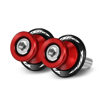 MFGZD For R7 M6 Motorcycle Swingarm Spools Slider, CNC 6MM Swingarm Spools Sliders Stand Compatible with Yamaha YZF-R7 R7 2021-2025 (Red, For R7) - size: R7 Red