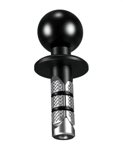 Motorcycle Fork Stem Adapter, 1" TPU Ball Mount Base, Compatible with RAM Mounts B-Series, Fits 12-25.4mm Fork Tubes