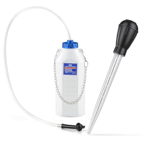 Orion Motor Tech Brake Bleeder Kit, 1L Brake Bleeder Bottle with 30 ml Fluid Extractor, 27 in Hose & Steel Chain, One-Person Brake Bleeding Tool Kit for Cars Motorcycle ATV