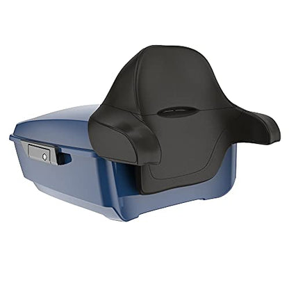 Advanblack US Stock Billiard Blue King Tour Trunk Pack, Black Mount Bracket, Top Luggage Rack, Orange Trunk Pak Liners Fit for 09-Later Harley Touring, Road Glide, Street Glide Special, Electra Glide - color: Billiard Blue