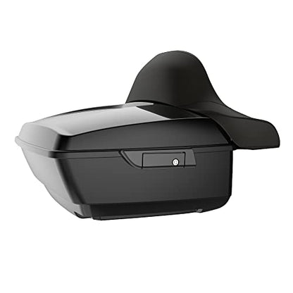 Advanblack 2024 Road Glide Vivid Black King Tour Trunk Pack Vechicle Bag Compatible with Motorcycle Harley Touring CVO Road Glide, Street Glide, 2023.5 2024 2025 Mounting Rack, Full Backrest & Liners - color: Vivid Black